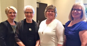 Four sisters. I'm second from the left, the two on either side are the Saskatchewan sisters now close to Mom; sister in blue lives in B.C.